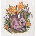 Image of Eva Rosenstand Rabbit and Daffodils Cross Stitch Kit