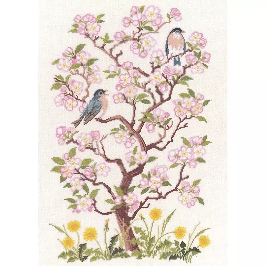 Image 1 of Eva Rosenstand Birds and Blossoms Cross Stitch Kit