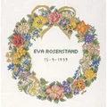 Image of Eva Rosenstand Floral Wreath Birth Sampler Cross Stitch Kit