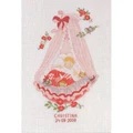 Image of Eva Rosenstand Pink Baby Crib Birth Record Cross Stitch Kit