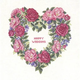 Eva Rosenstand Rose Wedding Wreath Cross Stitch Kit