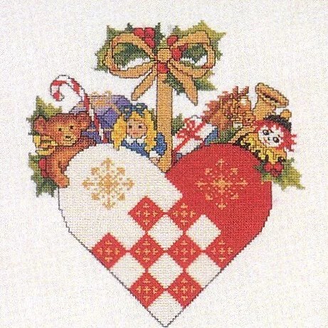 Image 1 of Eva Rosenstand Christmas Heart Decoration Cross Stitch Kit