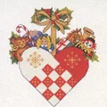 Image of Eva Rosenstand Christmas Heart Decoration Cross Stitch Kit