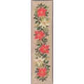 Image of Eva Rosenstand Red and White Poinsetta Runner Christmas Cross Stitch Kit