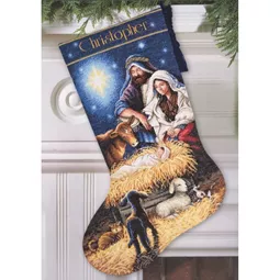 Dimensions Holy Night Stocking Christmas Cross Stitch Kit