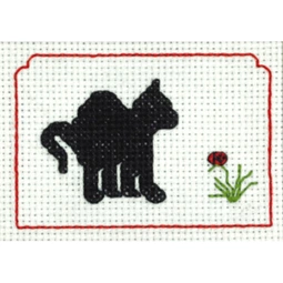 Sarah May Black Cat and Ladybird Cross Stitch Kit