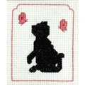 Image of Sarah May Black Cat and Butterflies Cross Stitch Kit