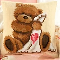 Image of Popcorn Bear with Blanket Cross Stitch Kit