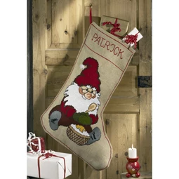 Permin Gnome Stocking Christmas Cross Stitch Kit