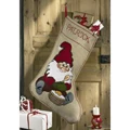 Image of Permin Gnome Stocking Christmas Cross Stitch Kit