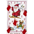 Image of Permin Santa Ski Lift Advent Christmas Cross Stitch Kit
