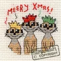 Image of Mouseloft Meery Christmas Christmas Card Making Cross Stitch Kit