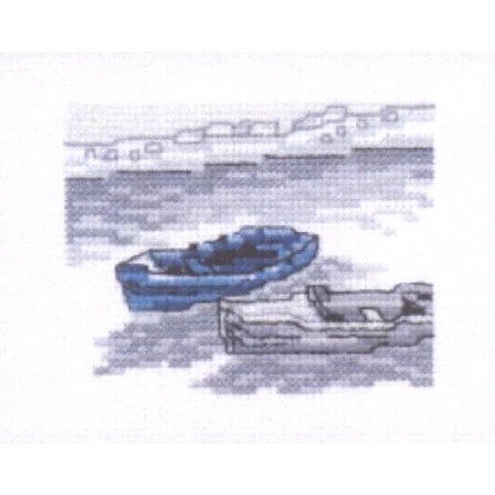Image 1 of Permin Boats on the Beach Cross Stitch Kit