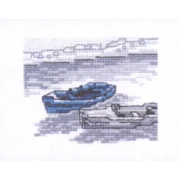 Permin Boats on the Beach Cross Stitch Kit