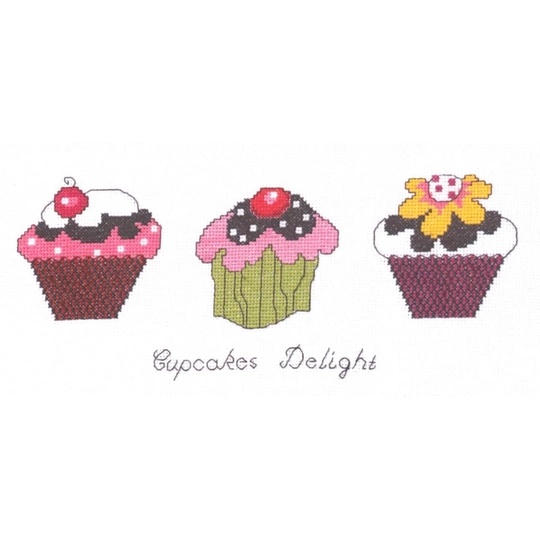 Image 1 of Permin Cupcake Delight Cross Stitch Kit