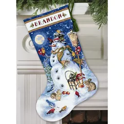 Snowman and Friends Stocking