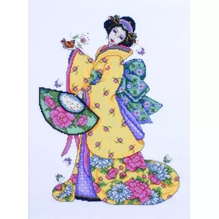 Image 1 of Design Works Crafts Golden Geisha Cross Stitch Kit