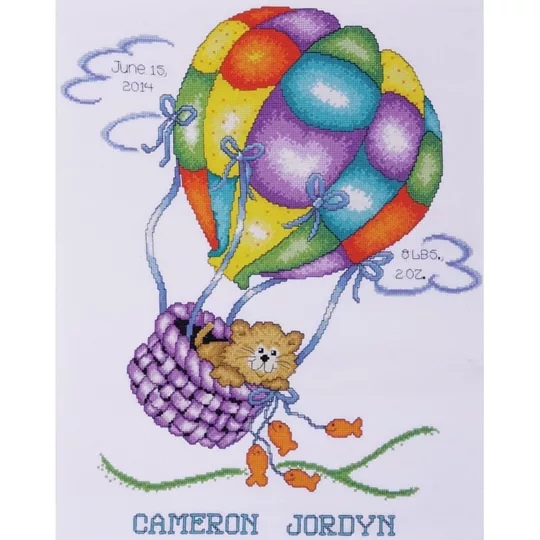 Image 1 of Design Works Crafts Up, Up and Away Cross Stitch Kit