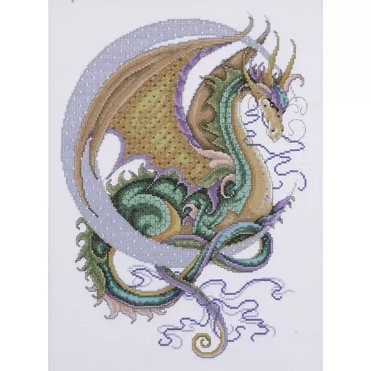 Image 1 of Design Works Crafts Celestial Dragon Cross Stitch Kit