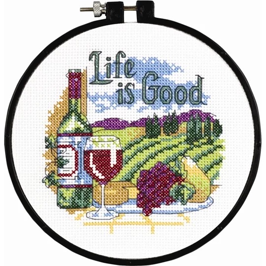 Image 1 of Dimensions Life is Good Cross Stitch Kit