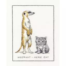 Heritage Meerkat - Mere Cat - Evenweave Cross Stitch Kit