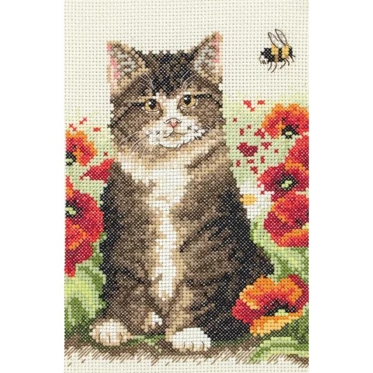 Image 1 of Anchor Cat and Bee Cross Stitch Kit