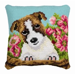 Anchor Sweet Puppy Cushion Cross Stitch Kit