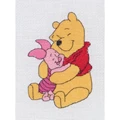 Image of Anchor Pooh Hugging Piglet Cross Stitch Kit