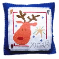 Image of Stitching Shed Rudolph Cushion Christmas Cross Stitch Kit