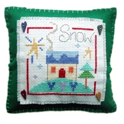 Stitching Shed Snow Cushion Christmas Cross Stitch Kit