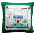Image of Stitching Shed Snow Cushion Christmas Cross Stitch Kit