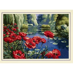 Dimensions Lakeside Poppies Tapestry Kit