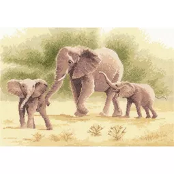 Heritage Elephants - Aida Cross Stitch Kit