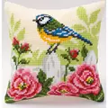 Image of Vervaco Bluetit and Roses Cross Stitch Kit