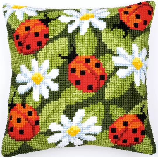 Image 1 of Vervaco Ladybirds and Daisies Cross Stitch Kit