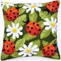 Image of Vervaco Ladybirds and Daisies Cross Stitch Kit