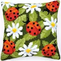 Image of Vervaco Ladybirds and Daisies Cross Stitch Kit