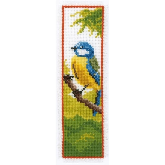 Image 1 of Vervaco Bluetit Bookmark Cross Stitch Kit