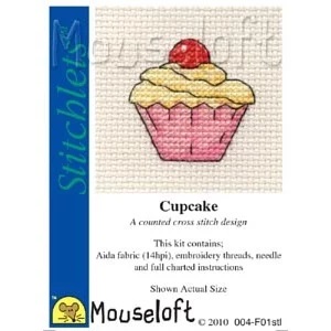 Image 1 of Mouseloft Cupcake Cross Stitch Kit