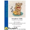 Image of Mouseloft Saxophone Teddy Cross Stitch Kit