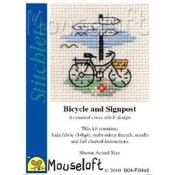 Mouseloft Bicycle and Signpost Cross Stitch Kit