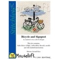 Image of Mouseloft Bicycle and Signpost Cross Stitch Kit