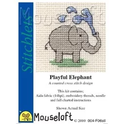 Mouseloft Playful Elephant Cross Stitch Kit