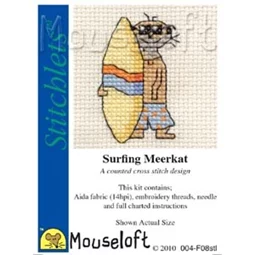 Mouseloft Surfing Meerkat Cross Stitch Kit
