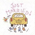 Image of Mouseloft Just Married Wedding Sampler Cross Stitch Kit