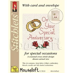 Mouseloft Special Anniversary Wedding Sampler Cross Stitch Kit