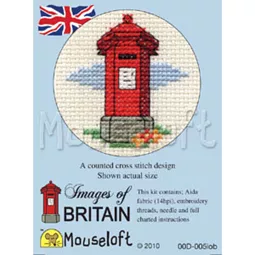 Mouseloft Red Pillar Box Cross Stitch Kit