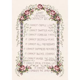 Janlynn What Cancer Cannot Do Cross Stitch Kit