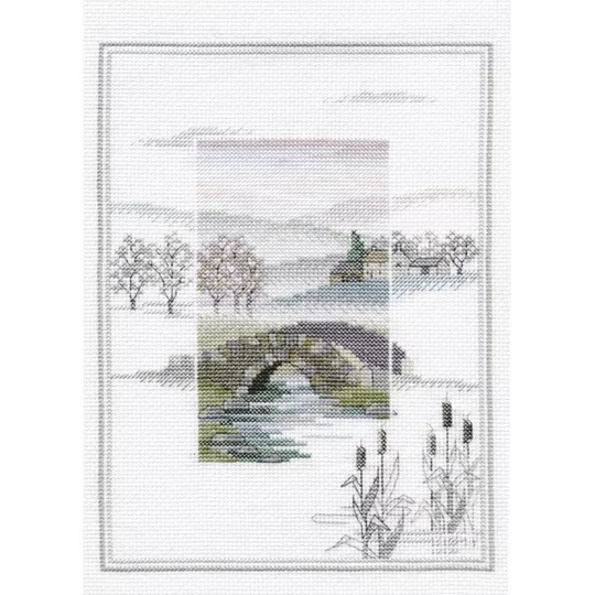 Image 1 of Derwentwater Designs Winter Bridge Cross Stitch Kit
