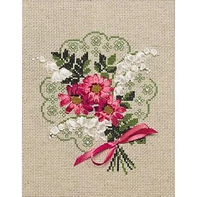 Image 1 of RIOLIS Bouquet of Love Wedding Sampler Cross Stitch Kit